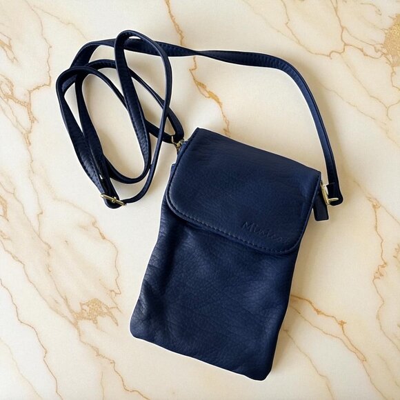 MINICAT Womens Blue Flap Adjustable Strap Crossbody Bag - Picture 1 of 6